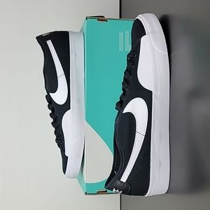 Nike SB Blazer Low Court Canvas Black White Men's Shoes